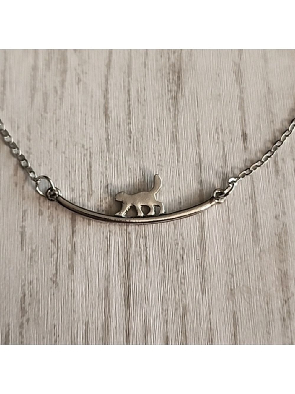 Cat Necklace Zinc Alloy 14 inch Chain NYG - Picture 1 of 4